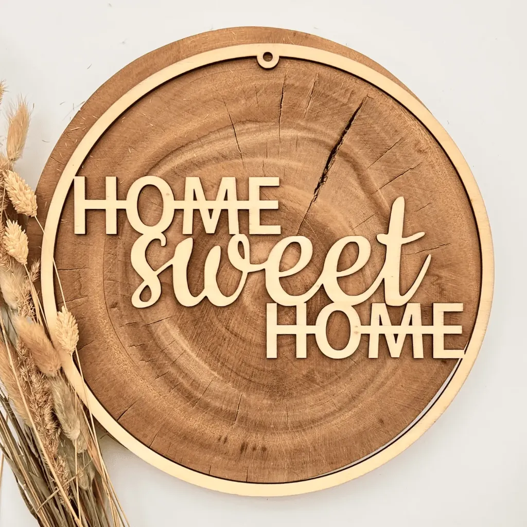Türkranz aus Holz „Home sweet home“