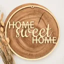 Türkranz aus Holz „Home sweet home“