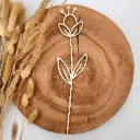 Wildblumenstecker Knospenblüte aus Holz – stilvolle Blumendeko