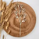 Wildblumenstecker Herzblattzweig aus Holz – romantische Blumendeko