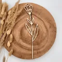 Wildblumenstecker Knospenzweig aus Holz – dezente Holzdeko für Blumen