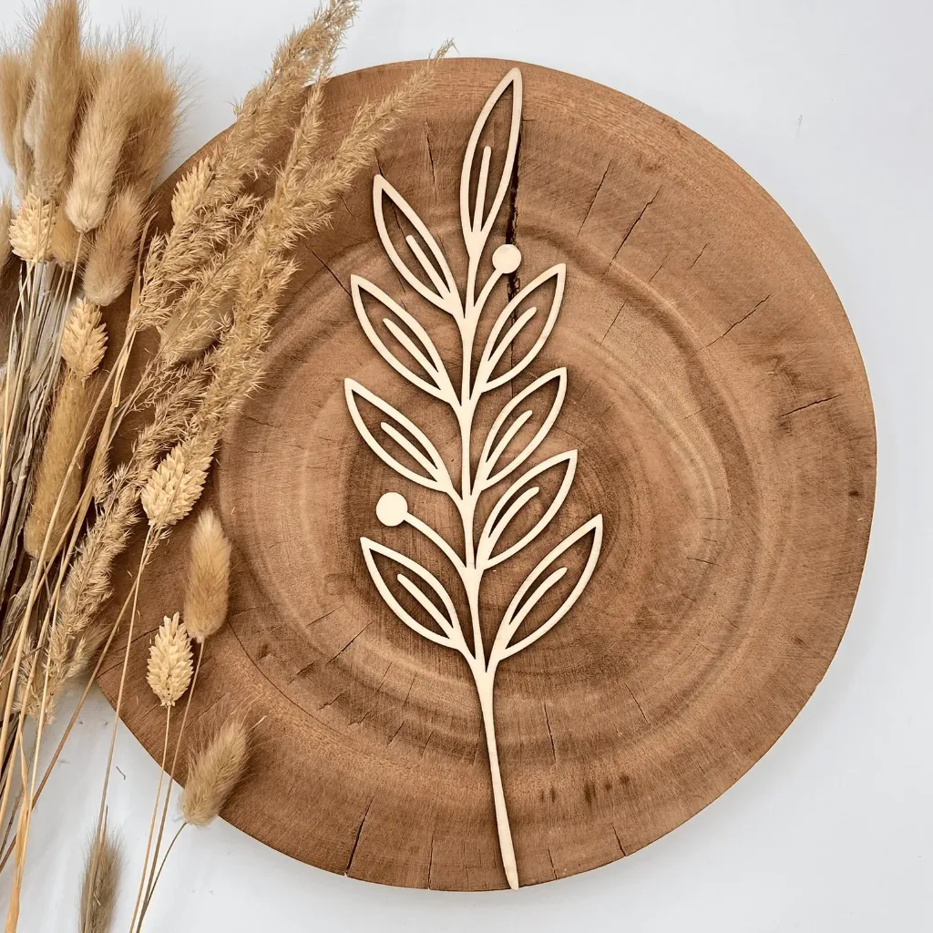 [A00427] Wildblumenstecker Gräserzweig aus Holz – filigrane Vasen-Deko