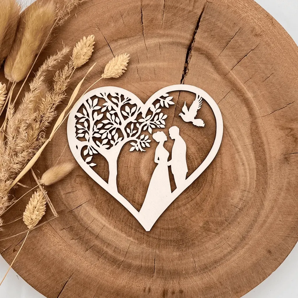 Herz Deko aus Holz – Ewige Liebe