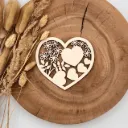 Herz Deko aus Holz – Blumenpracht