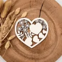 Herz Deko aus Holz – Blumenpracht