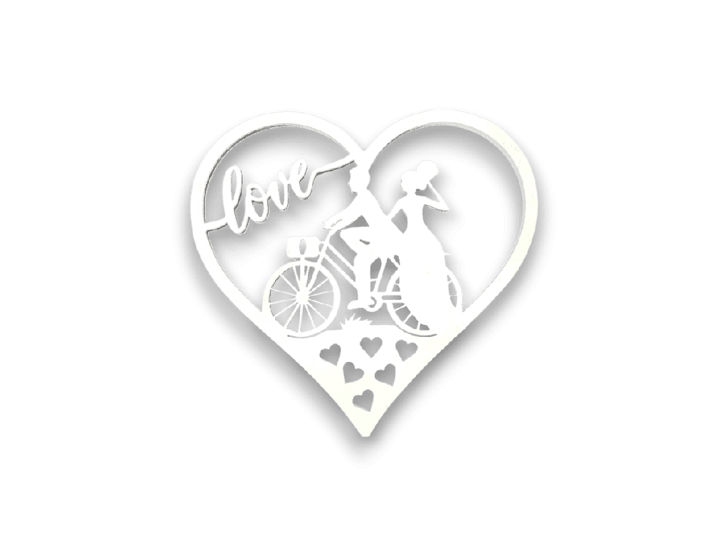 Herz Deko aus Holz – Hochzeitstraum auf Rädern