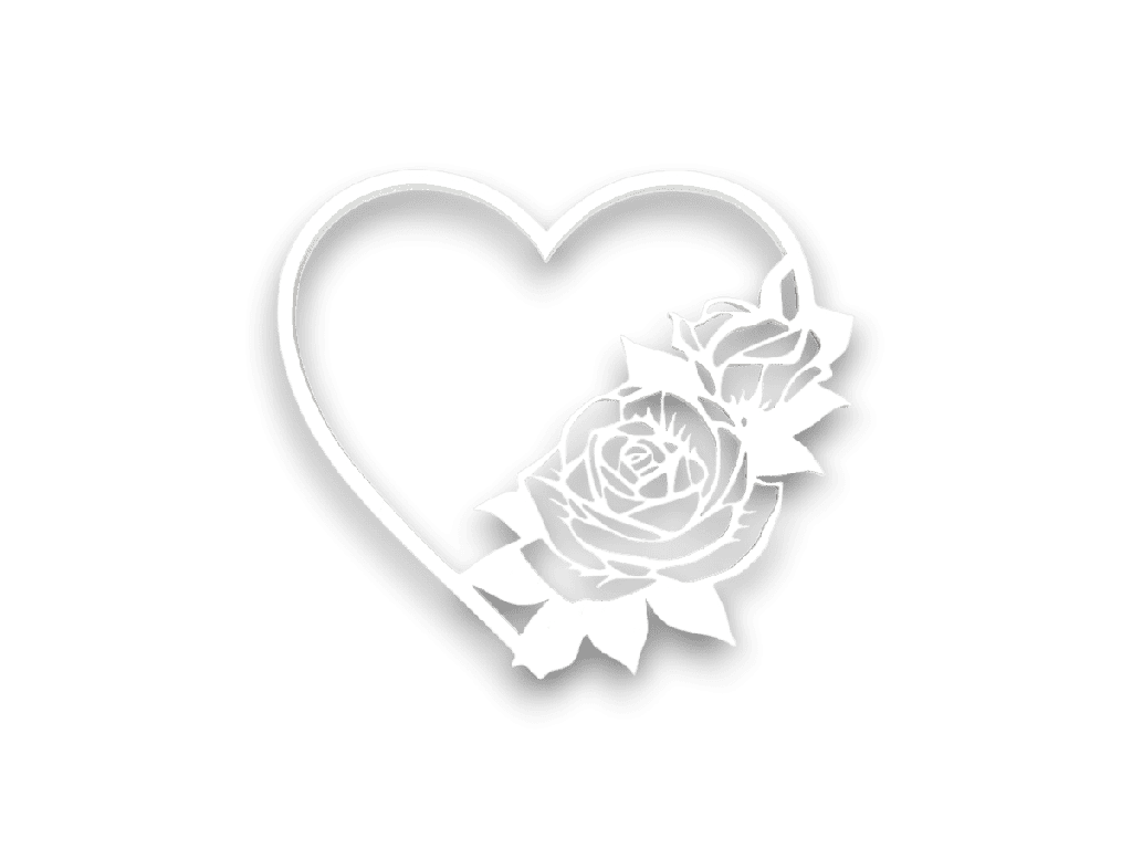 Herz Deko aus Holz – Minimalistische Rosen