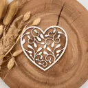 Herz Deko aus Holz – Florales Mandala