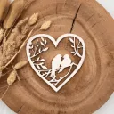 Herz Deko aus Holz – Verliebte Vögel