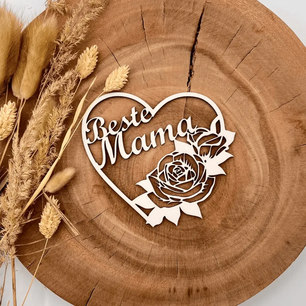 Herz Deko aus Holz – „Beste Mama“