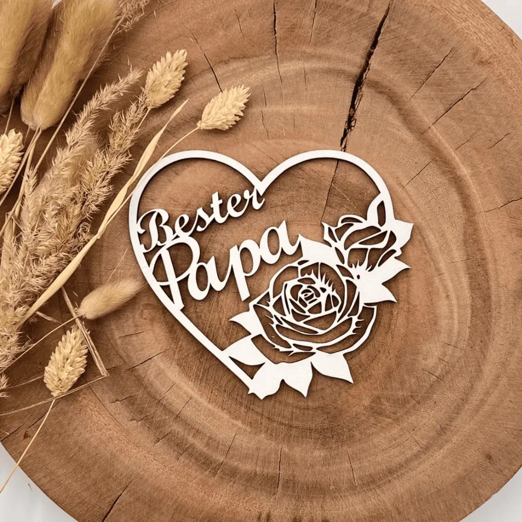Herz Deko aus Holz – „Bester Papa“