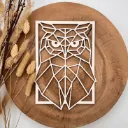 Eule Wandbild Holz – für Bilderrahmen
