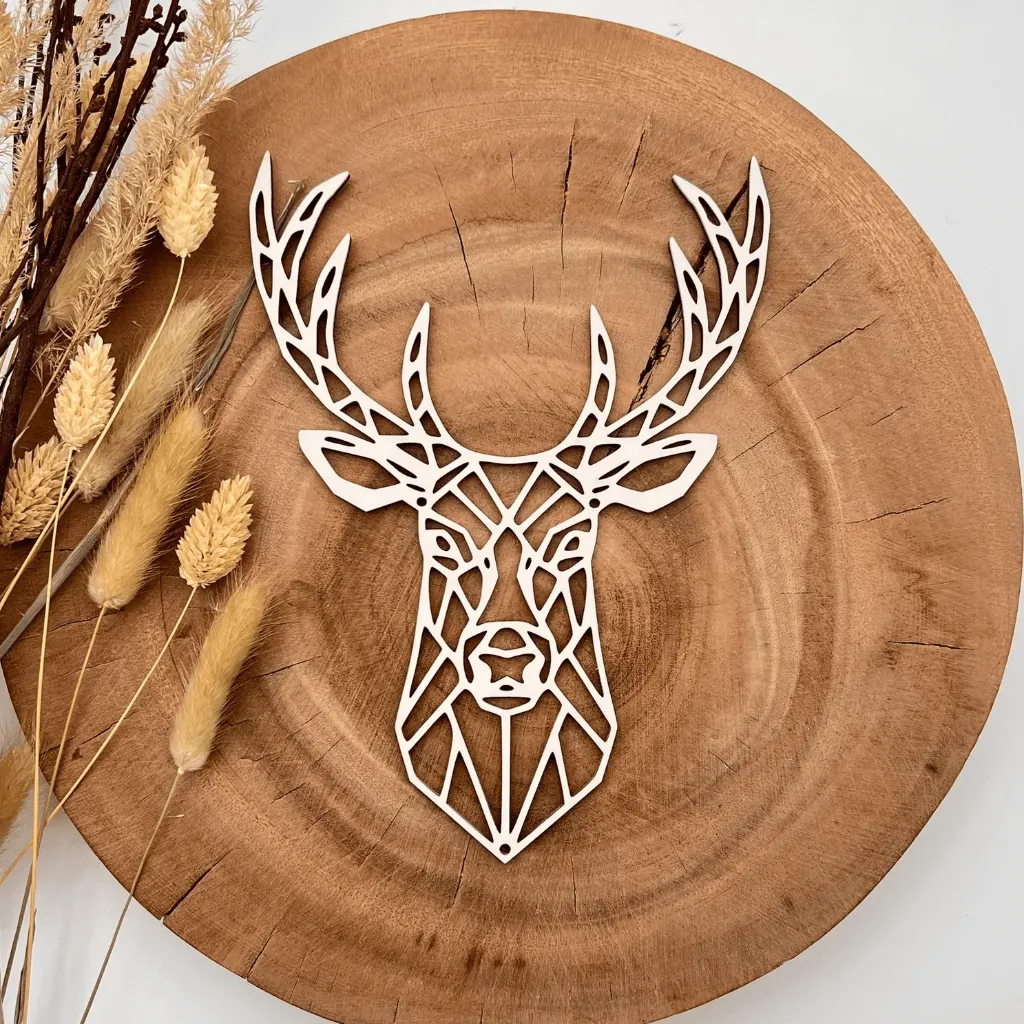 Hirsch Wandbild Holz – für Bilderrahmen