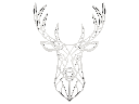 Wandbild - Hirsch