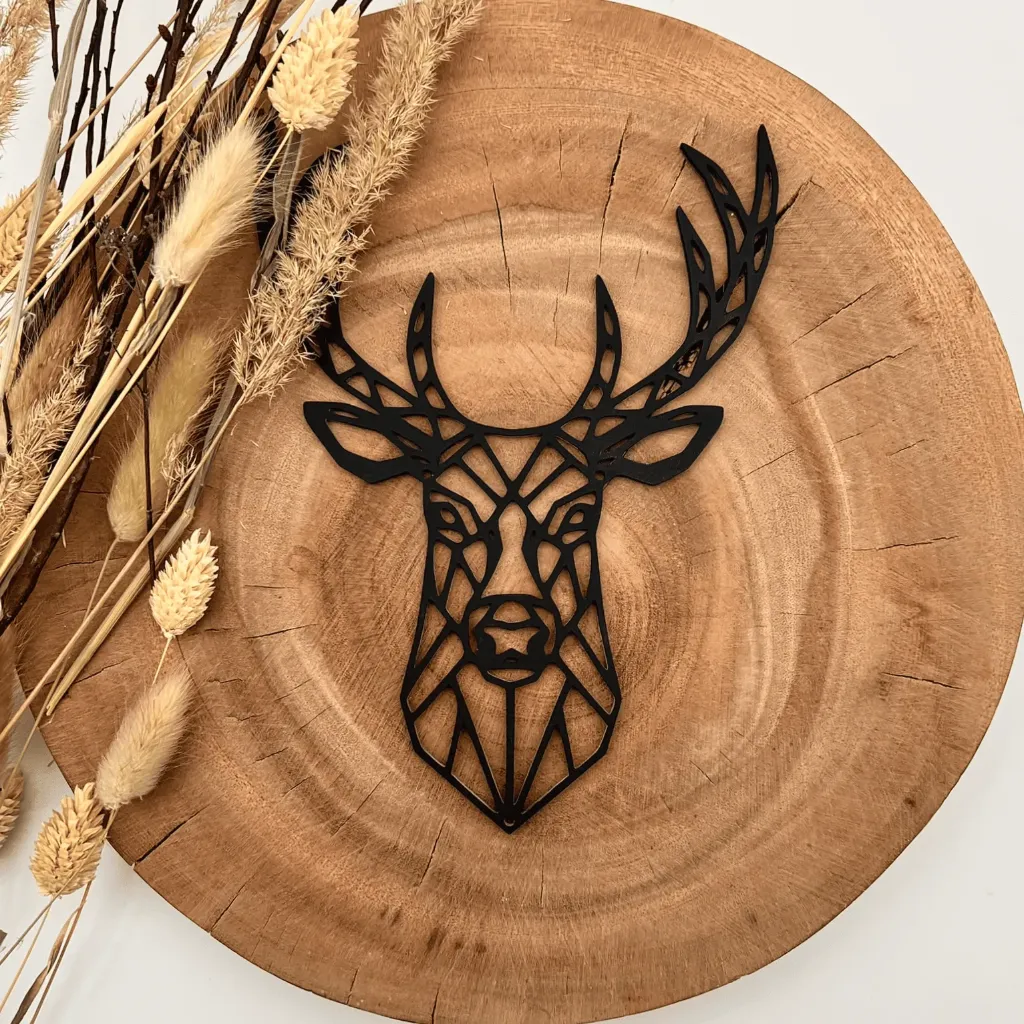 Hirsch Wandbild Holz – für Bilderrahmen