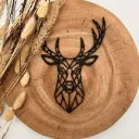 Hirsch Wandbild Holz – für Bilderrahmen