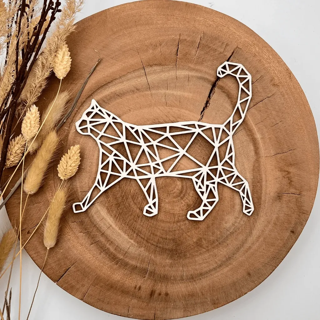 Katze Wandbild Holz – für Bilderrahmen