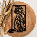 Katze im Rahmen Wandbild Holz – für Bilderrahmen