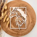 Pferd Wandbild Holz – für Bilderrahmen