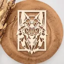 Wolf Wandbild Holz – für Bilderrahmen