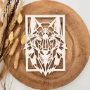 Wolf Wandbild Holz – für Bilderrahmen