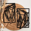 Wölfe im Rahmen Wandbild Holz – für Bilderrahmen