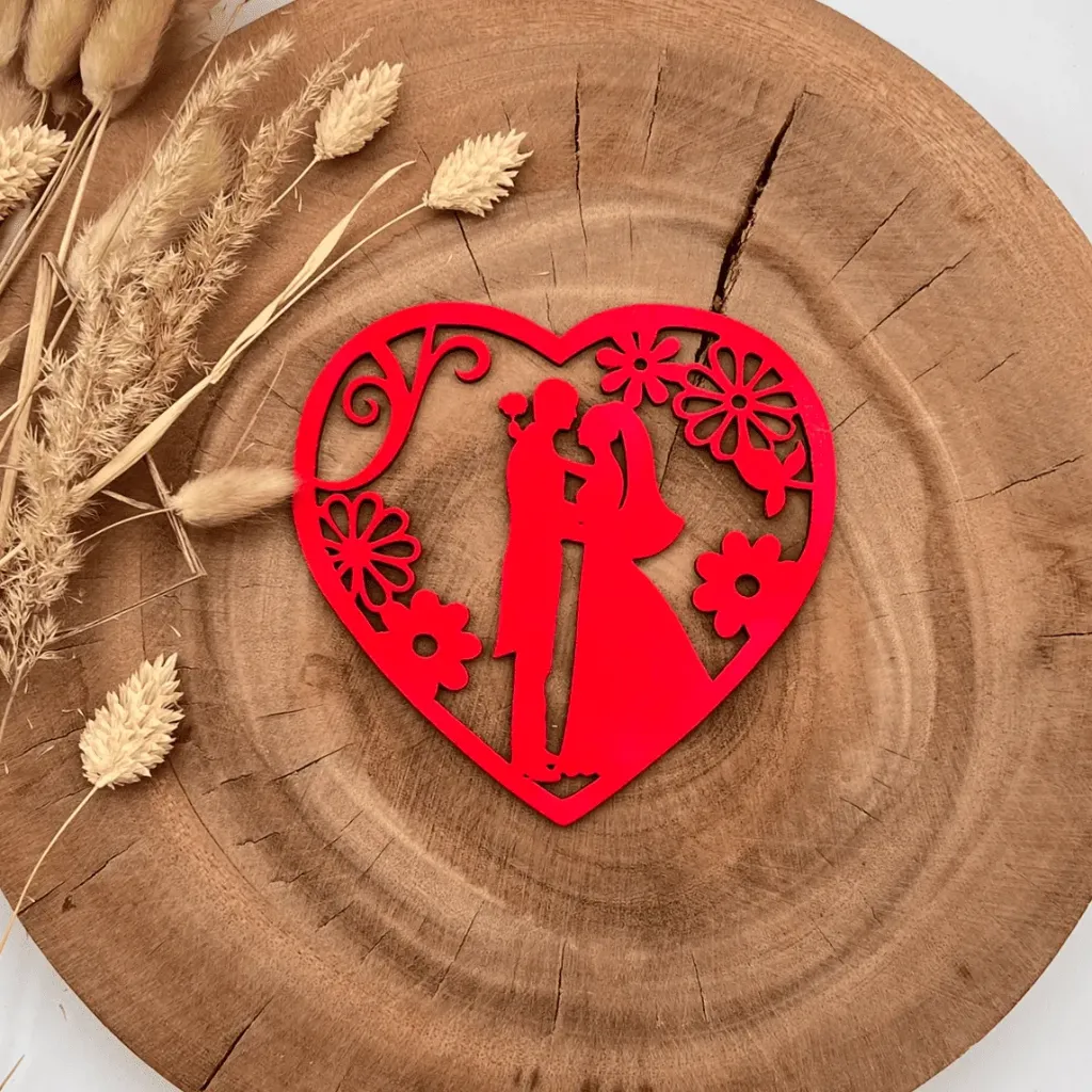 Herz Deko aus Holz – Blumenrahmen