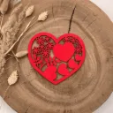 Herz Deko aus Holz – Blumenpracht