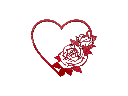 Herzdekoration - Minimalistische Rosen