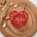 Herz Deko aus Holz – Florales Mandala