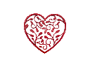 Herzdekoration - Motiv mit floralem Mandala