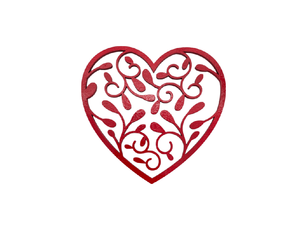 Herzdekoration - Motiv mit floralem Mandala