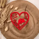 Herz Deko aus Holz – Verliebte Vögel