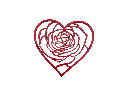 Herzdekoration - Rose