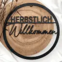 Türkranz aus Holz „HERBSTLICH Willkommen“