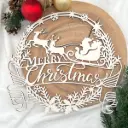 Türkranz „MERRY Christmas“ aus Holz