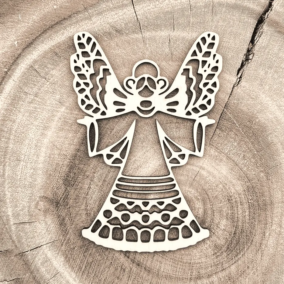 [A01055] Weihnachtsengel aus Holz – Himmelsbotin der Freude