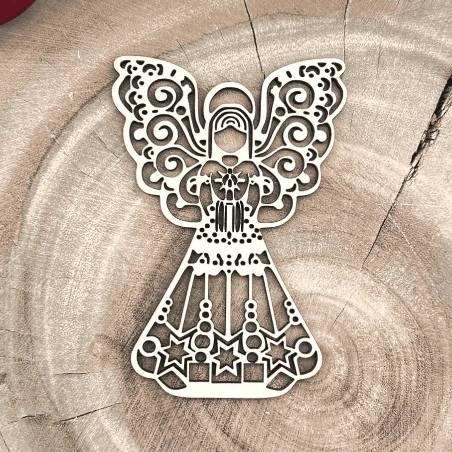 [A01057] Weihnachtsengel aus Holz – Engel des Himmelslichts