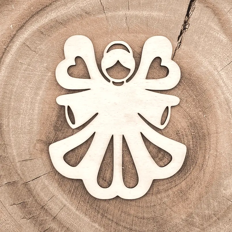 [A01058] Weihnachtsengel aus Holz – Herzenswächterin der Weihnacht
