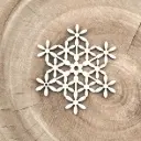 Schneeflocke aus Holz – Blumenkristall