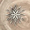 Schneeflocke aus Holz – Sternkristall