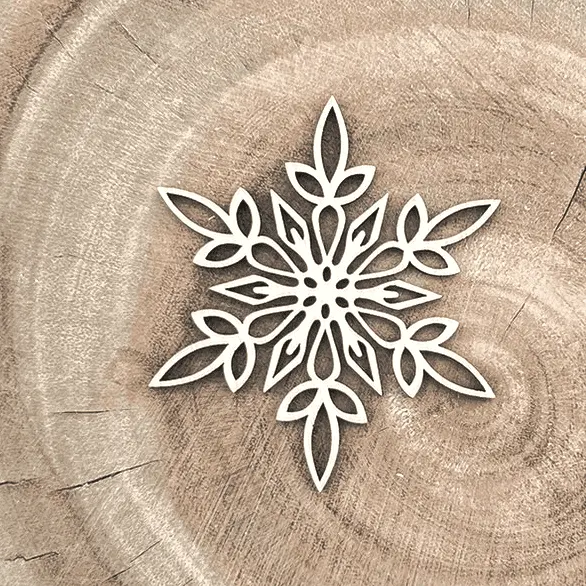 [A01095] Schneeflocke aus Holz – Froststern