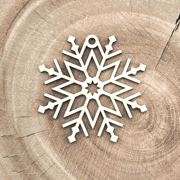 Schneeflocke aus Holz – Schneestern
