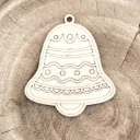 Weihnachtsanhänger aus Holz – Glocke zum Anmalen