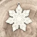 Weihnachtsanhänger aus Holz – Schneeflocke zum Anmalen