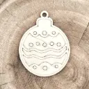 Weihnachtsanhänger aus Holz – Weihnachtskugel zum Anmalen