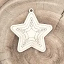 Weihnachtsanhänger aus Holz – Stern zum Anmalen