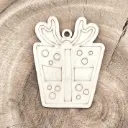 Weihnachtsanhänger aus Holz – Geschenkbox zum Anmalen