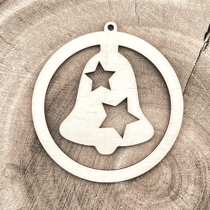 [A01123] Weihnachtsornament - Glocke im Rahmen