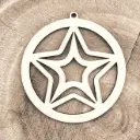 Weihnachtsornament - Stern im Rahmen